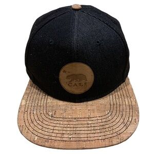 California Republic OTTO Snapback Cork Bill Hat With Cali Bear Logo